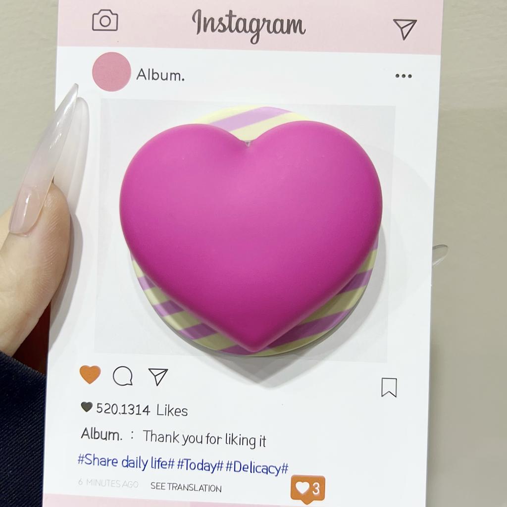 Cute 3D Heart-Shaped Magnetic Phone Holder, Suitable for MagSafe Wireless Charging Phones iPhone Magnetic Bracket Holder