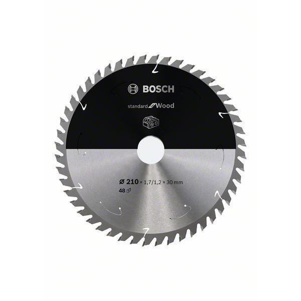 Lame De Scie Circulaire - Bosch - Standard for Wood - 210x1.7/1.2x30 Mm - 48 Dents - Pour Scies Sans Fil