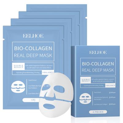4-teilige Collagen-Tiefenmaske, Collagen-Lifting-Maske, gleichmäßiger Hautton, hydratisiert und befeuchtet, Gesichtsmasken, Hautpflege über Nacht