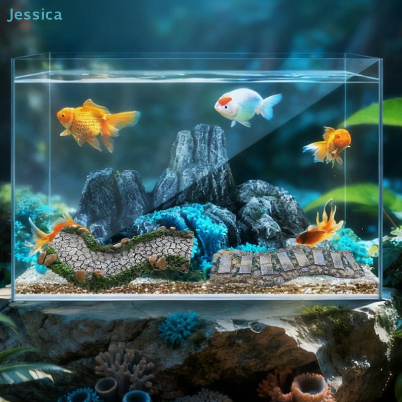 Modular 3D Rock Background Panels For Reptile Tank Aquarium – Realistic Mossy Stone Terrarium Decor For Lizardsgeckosfish
