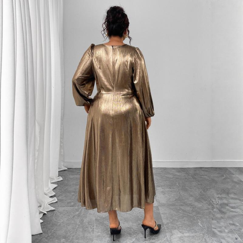 This Is A Sexy and Elegant Dress with Lantern Sleeves and A High Waist That Fits Well