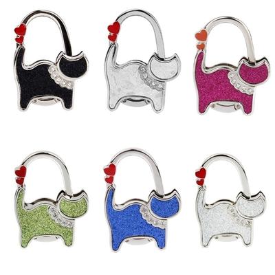 Foldable Table Cat Purse Rhinestone Hanger Hangbag Hook Holder Gifts