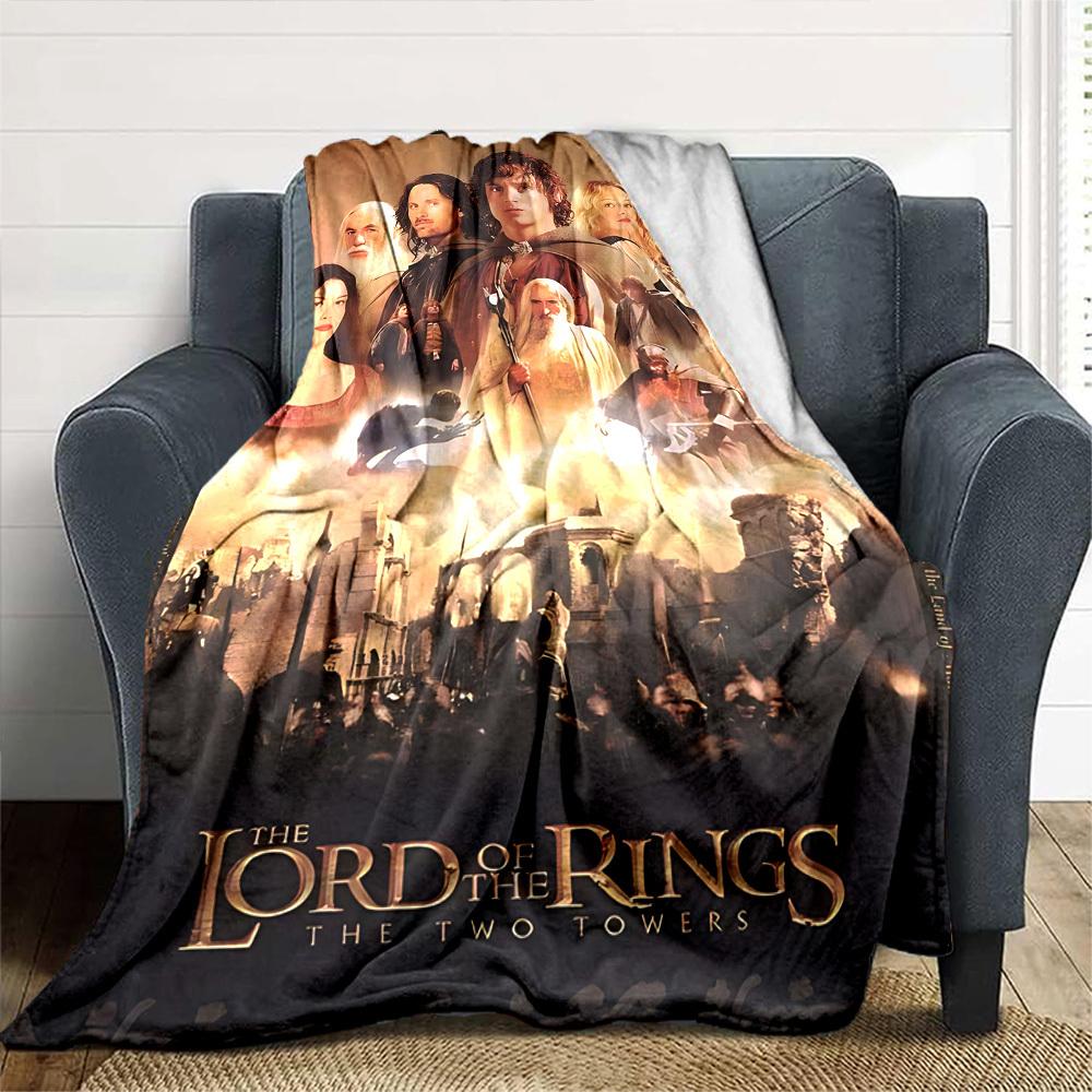 1pc Lord of the Rings Two Towers Flannel Blanket Soft Warm Throw for Home, Office, Travel, All-Season Cozy Bedding Gift L1397