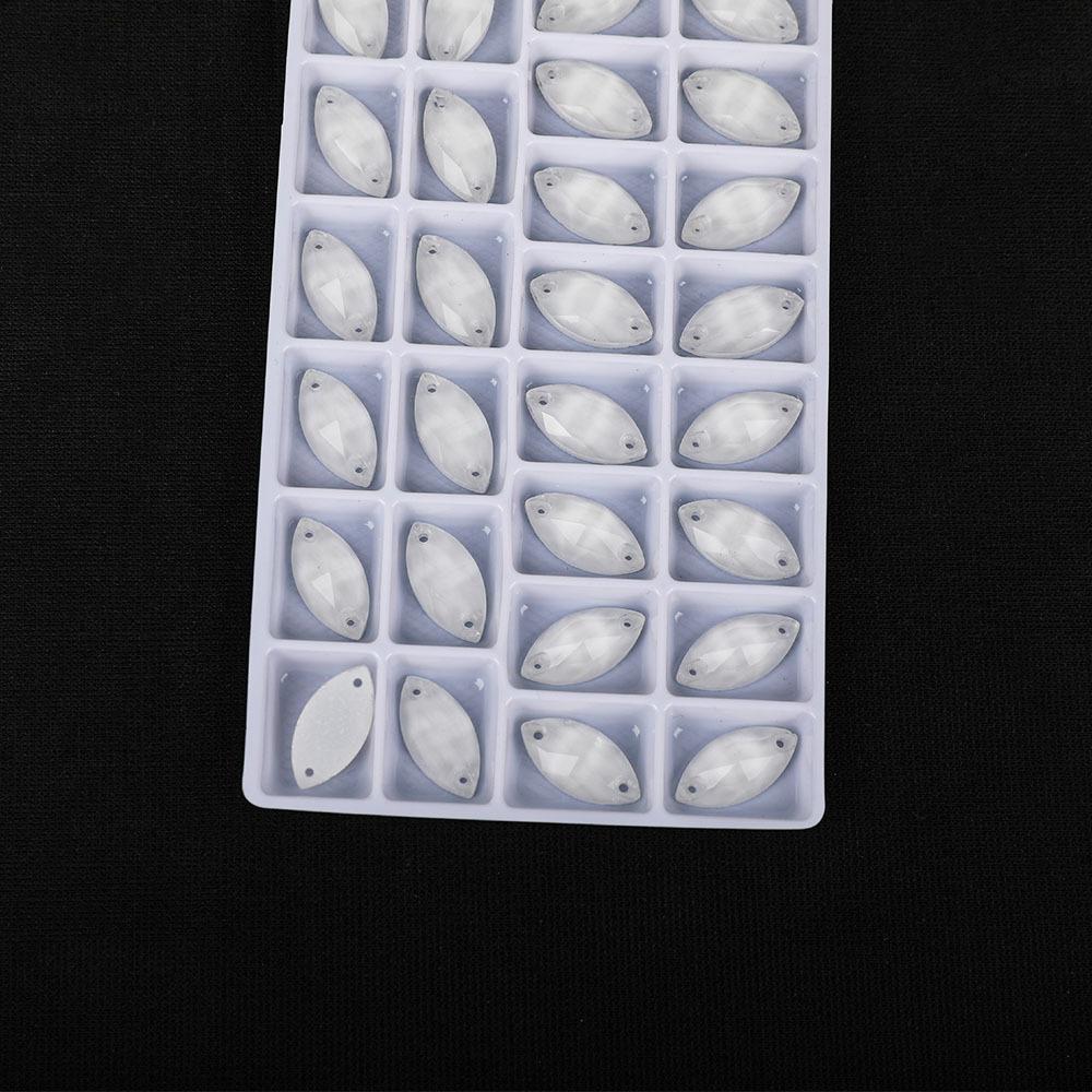 Neon Fluorescent Horse Eye Hand Sewn Drill, Glass Rhinestone Flat Buckle Diy Accessories Clothing Wedding Materials Accessories