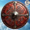 Round Metal Poster, Retro Embossed Viking Shields, Home & Garage Decor