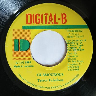 7inch Record TERROR FABULOUS - Glamourous NONE Digital-B 1992 Jamaica Reggae, Ska & Dub Used