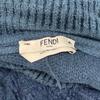 Fendi FZY874 A9WF Dark Green Mohair Blend Zucca Pattern Side Slit Turtleneck Knit Pullover Tops 36 greenUsed