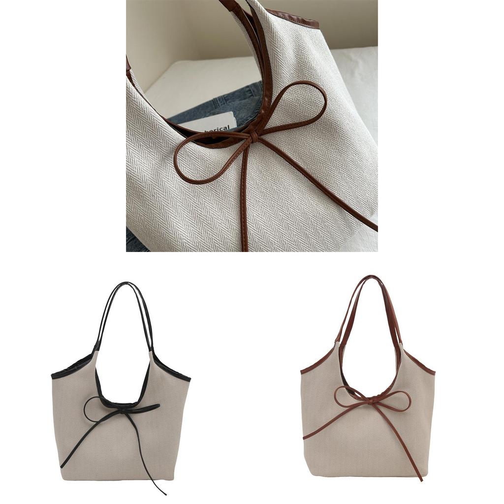 Cotton Linen Tote Bag For Women Large Capacity Fashionable Casual Daily Use