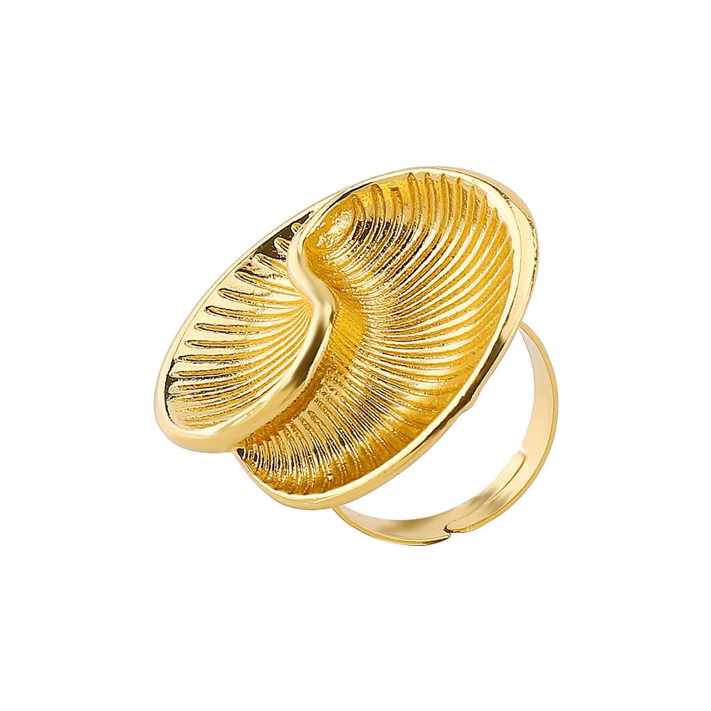 European and American Fashion Simple Design Retro Geometric Alloy Earrings, Personalized Spiral Texture Ring Necklace