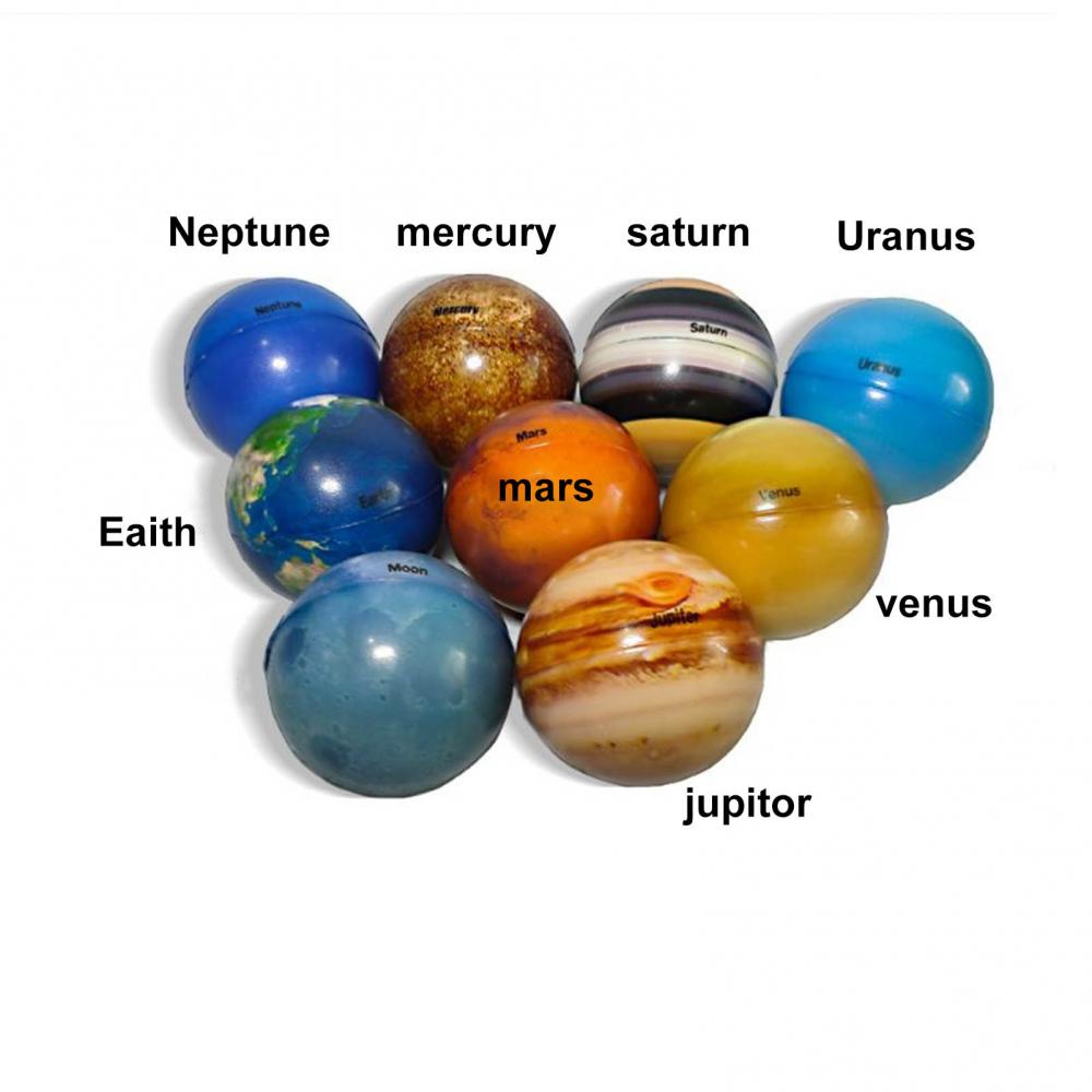 

9PCS Stress Squeeze Ball, Solar System Planet Balls, Excellent Sensory Relief For Tension And Anxiety, Party Favor Fidget Toy For Kids Adults KTY 9PCS