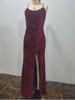 2024 Women's Sweet Style Sequin Slit Dress with Spaghetti Straps (2 Colors)