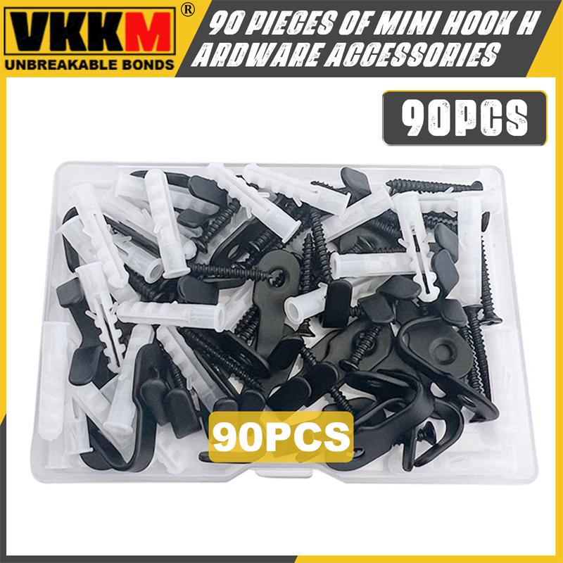 

90 pieces of stainless steel mini hook hardware accessories