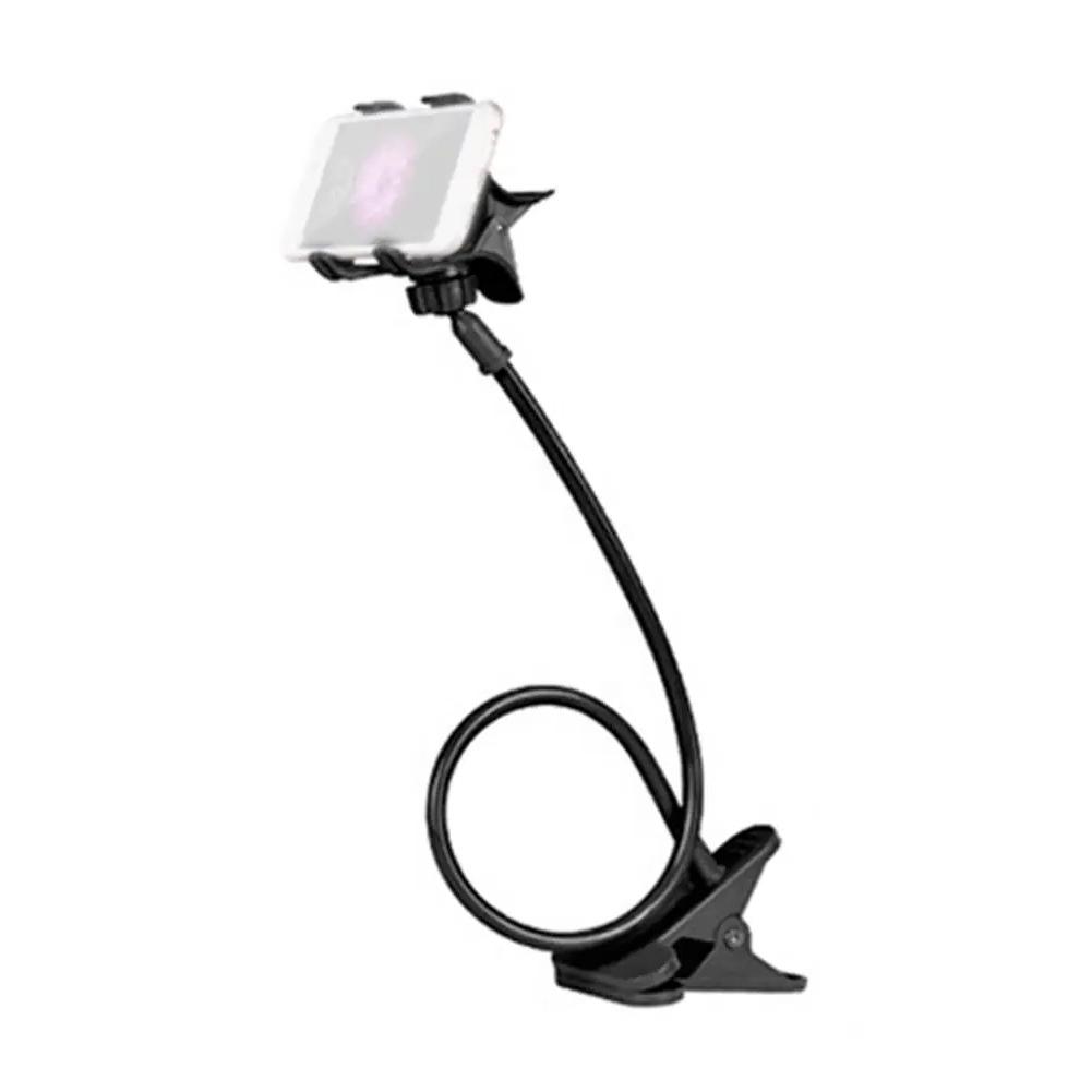 1pc Flexible Gooseneck Phone Stand, 360° Rotatable with Strong Clip, 64cm for Bed Desk Kitchen Office Hands-Free Viewing