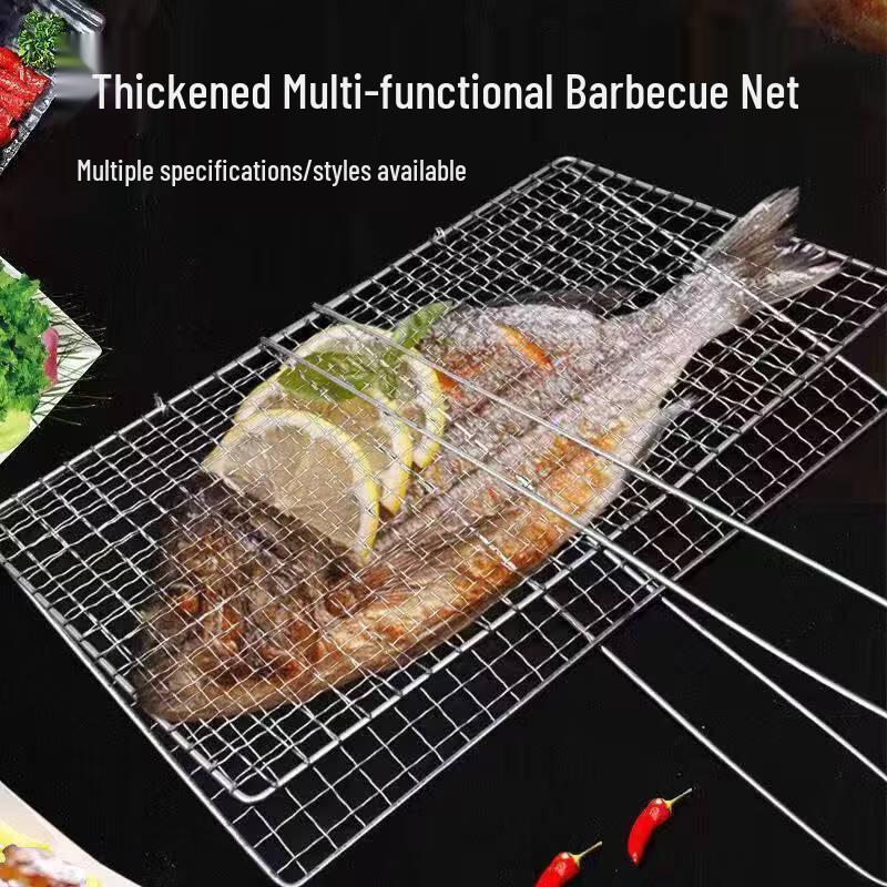 SMVP Portable Stainless Steel Double-Layer Grilling Basket