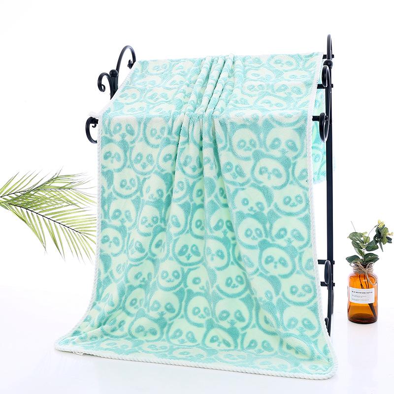 Nová žakárová osuška z korálového fleecu Měkká Absorpční Třída A Čistá bavlna Domácí osuška Zesílená Obalová osuška