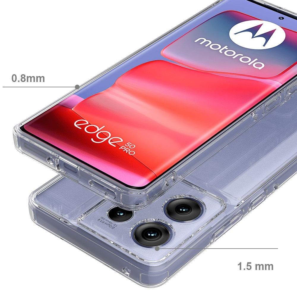Case for Motorola Edge 50 Pro 5G, Fusion Hybrid, Clear