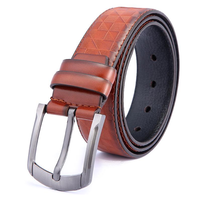 Belt Men'S Stall Faux Leather Retro Pin Buckle Belt Support