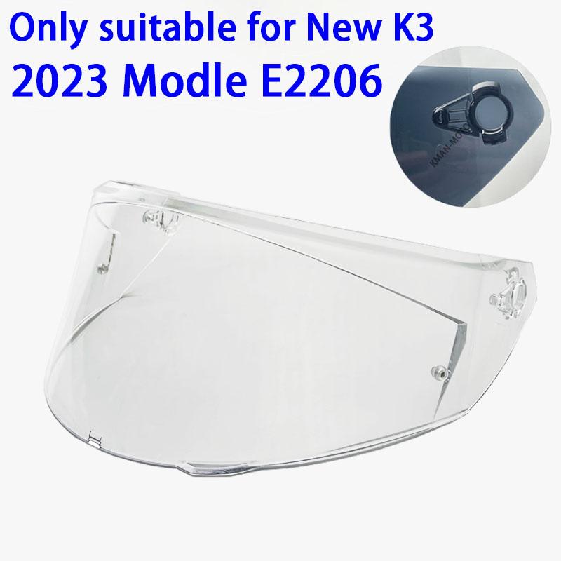 K3 Visor for AGV K3 Shield 2026 New Mold E2206 Photochromic Old K3 High Strength Sunscreen Capacete WindshielHelmet Visor Shield