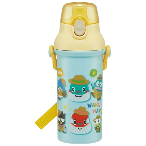 Skater Children's Water Bottle, 480ml, Direct Drinking, Plastic, One-Touch Operation, Dishwasher Safe, Made in Japan, Toretans and Hapidanbui, for Boy
