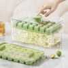 Press Type Ice Cube Maker With Storage Box Ice Bucket Food Grade Summer Ice Cube Tray  Kitchen