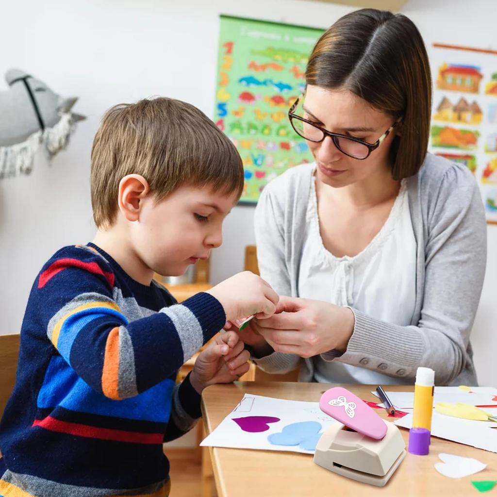 Ismosm Craft Punch Shape Paper Cutter Hole Puncher for Paper Card DIY Gift Memory Books Random Color Butterfly Kids, Crafts, Scrapbooking, Making,