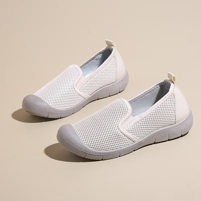New Fashion Women's Shoes Comfortable Breathable Casual Shoes Non-slip Lightweight Summer Flat Mom's Mesh Shoes