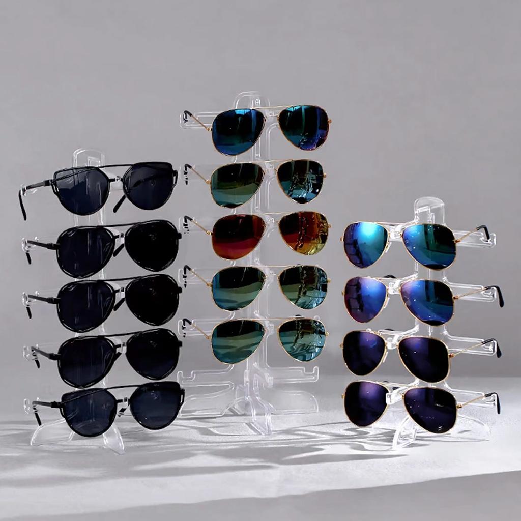 1pc Transparent Multi-layer Eyeglass Frame, Sunglasses Display Frame, Desktop Storage Frame, Minimalist Storage Frame