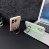 Macaron Liquid Silicone Magnetic Bracket Case for iPhone 17 Pro, 360° Rotation, Drop-Proof