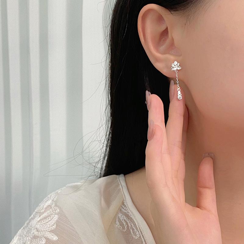 Flower Happy Tassel Earrings Are Fresh Sweet Elegant and Versatile Niche Earrings