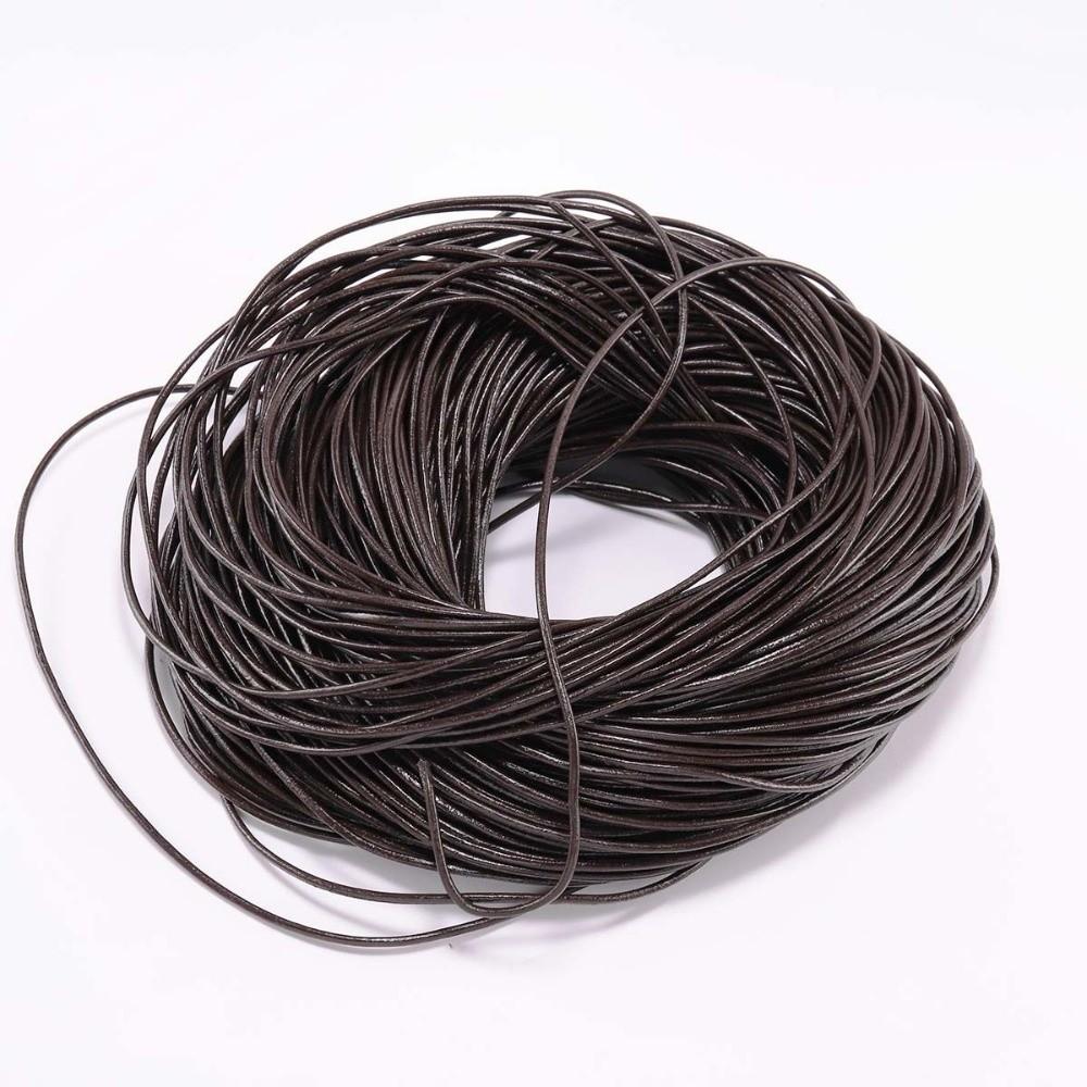 Round Cow Leather Cord 2/5 Meters Bracelet Findings Rope Leather Thong Cord DIY Jewelry Making