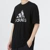 Adidas T Shirts Men's Black Crew Neck Moderate Straight Fit HE2370