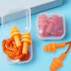 1-10 Paare Geräuschunterdrückende Silikon-Ohrstöpsel Wiederverwendbare Ohrstöpsel mit Seil Wasserdichte Schwimm-Gummi-Ohrstöpsel Mit Box