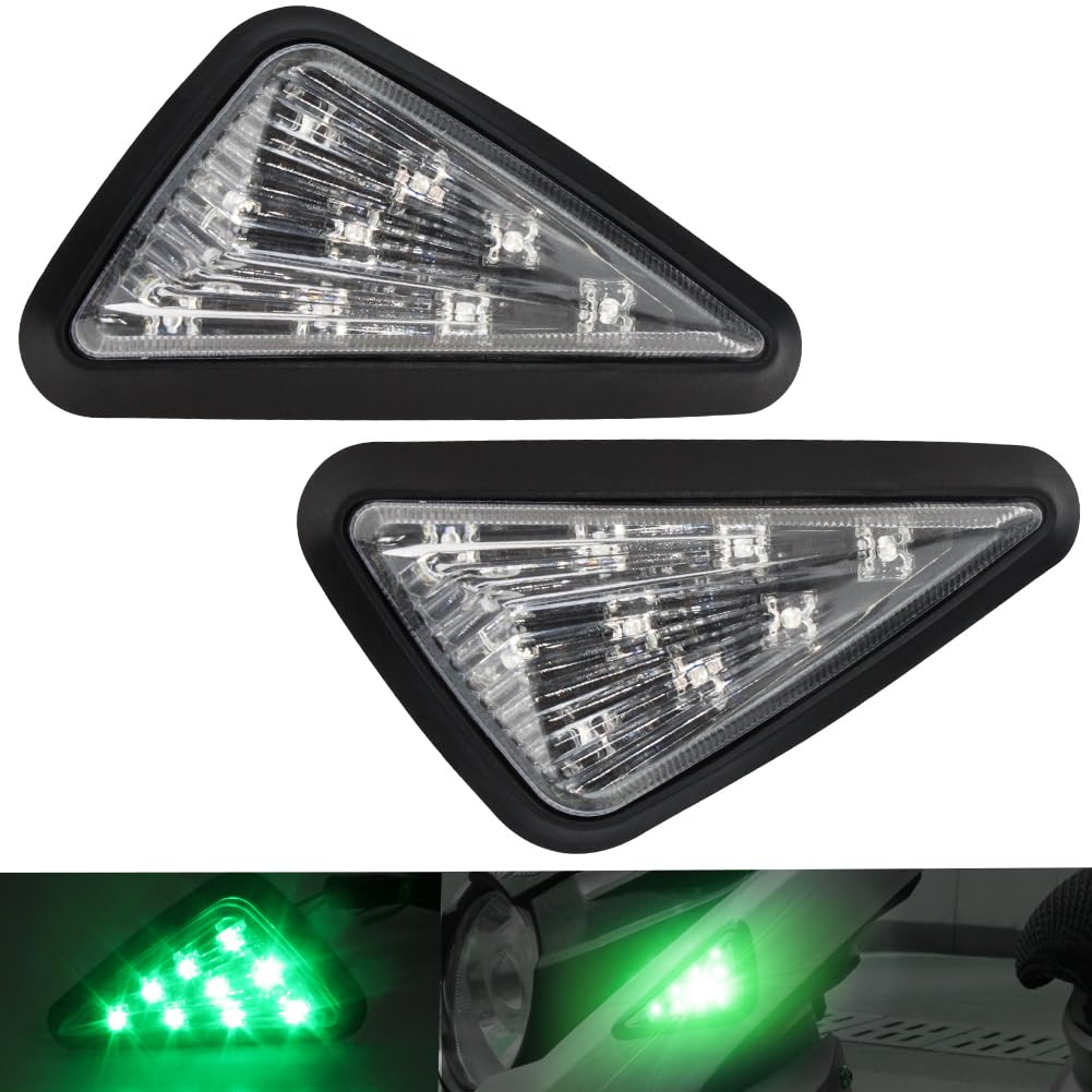 

X-STYLE Motorcycle Turn Signal LED Green Turn Signal Lamp Marker Lamp Daylight 9 LED triangle зелёный