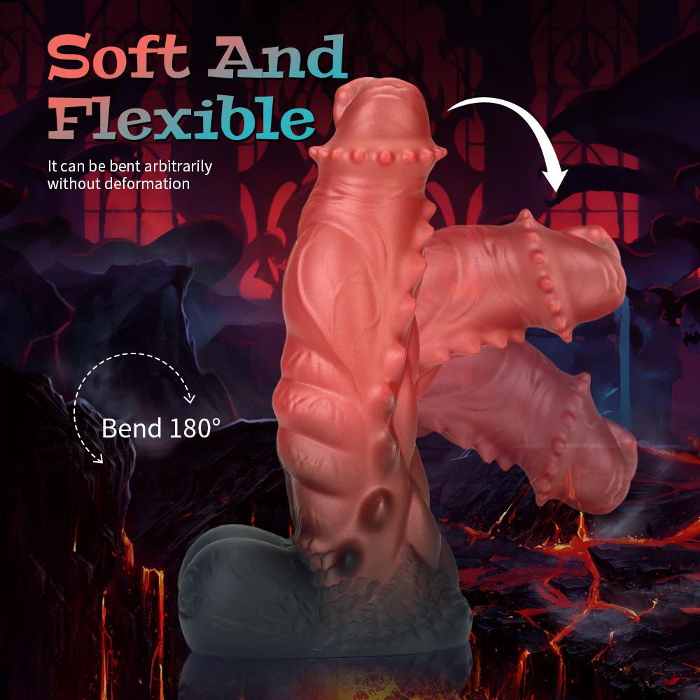 Muscle God's New Anal Plug Shaped Silicone Dildo Soft Mixed Color Female Simulation Masturbator