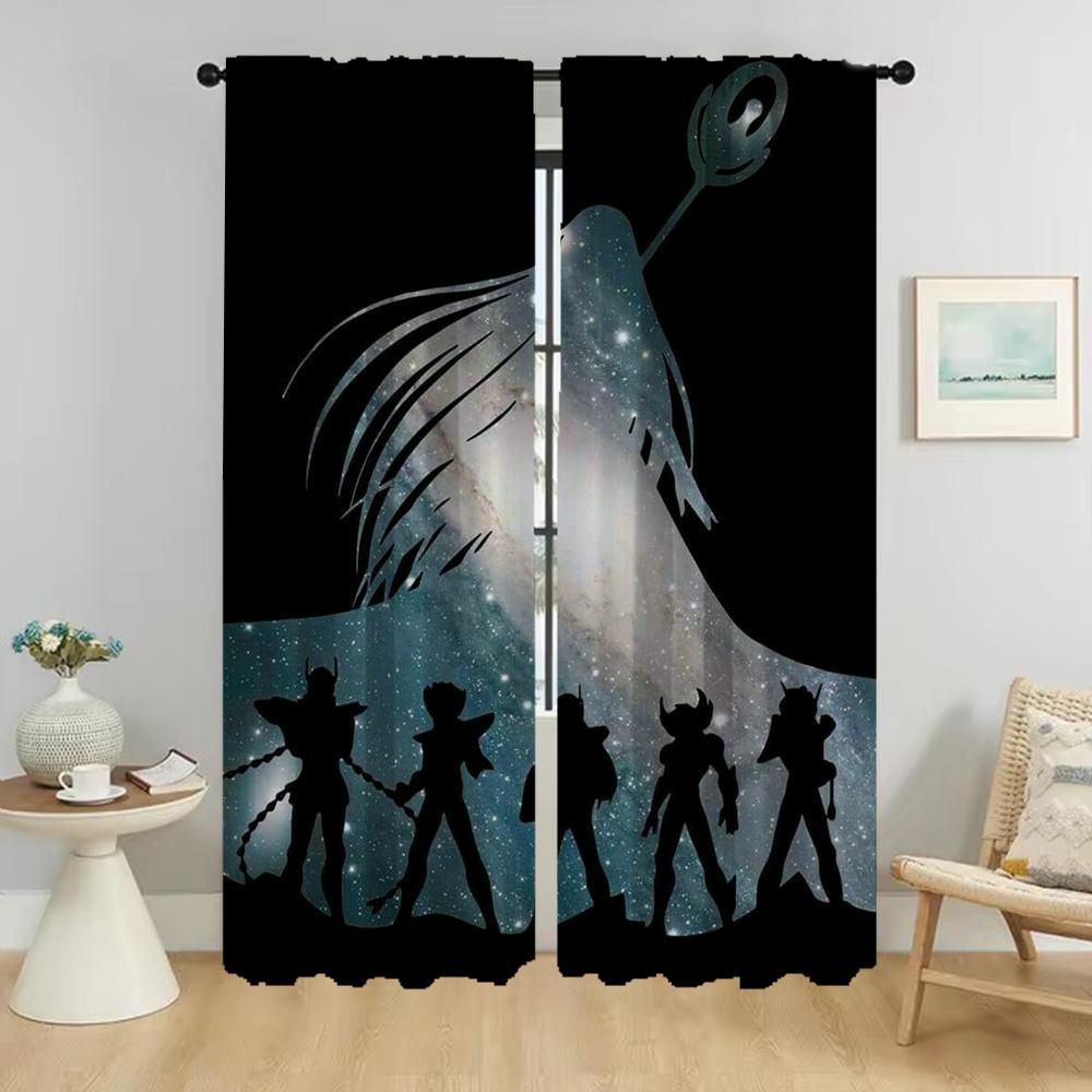 

Saint Saints Curtains for Bedroom Shades Elegant Room Curtains 2 Pieces Window Curtain Halloween Decoration Partition Living W50xH70cmx2pcs-CL