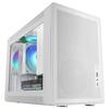 Mars Gaming MC-XPS, Ultra-Compact Gaming MicroATX Case, Tempered Glass + Mesh, 120mm FRGB Fan, White