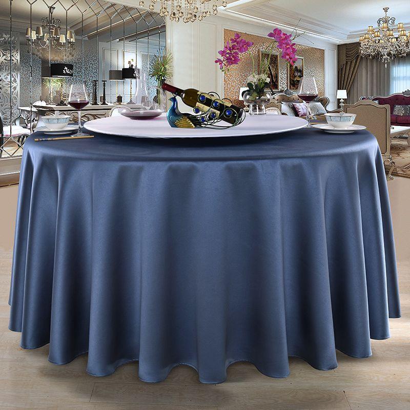 

Скатерть для отеля круглая Скатерть круглая Ресторан Большая круглая Скатерть для стола круглая Скатерть Роскошные бытовые ткани Юбка для стола Утолщенная Gray Blue 260 round