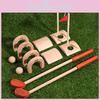 Wooden Miniature Golf Set Indoor Sports Toy For Kids Family Playroom Fun