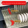 Zhishi Stainless Steel Pull-Out Dish Drying Rack for Cabinets