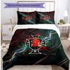 Set Biancheria da Letto Stampata Calcio Portogallo 3 Pezzi Set Copriletto Traspirante Accogliente come Regalo per la Casa Nuova o per le Feste