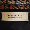 MARNI made in Italy Check Pattern 2way fur collar knit switching down coat Women Used