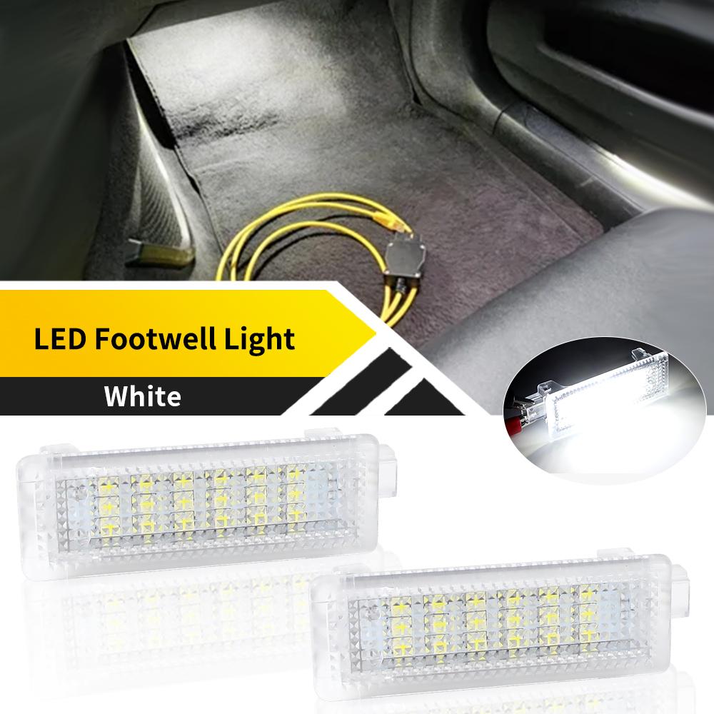 2pcs For BMW 3-series E92 Coupe 2007-2012 E90 E92 E93 M3 2008-2012 Car Bright LED Footwell Lights Courtesy Door Foot Light 6000K