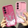 Cover con Stampa Farfalla Per Samsung S25 Ultra S24 FE S23 S22 A56 A36 A16 A15 A55 A35 Custodia per Telefono in TPU Morbido Opaco Antiurto