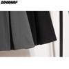 DIMANAF 2024 Spring Summer Plus Size Damkjolar Lös resår i midjan Oversize Mode A-Line solida veckade långa kjolar