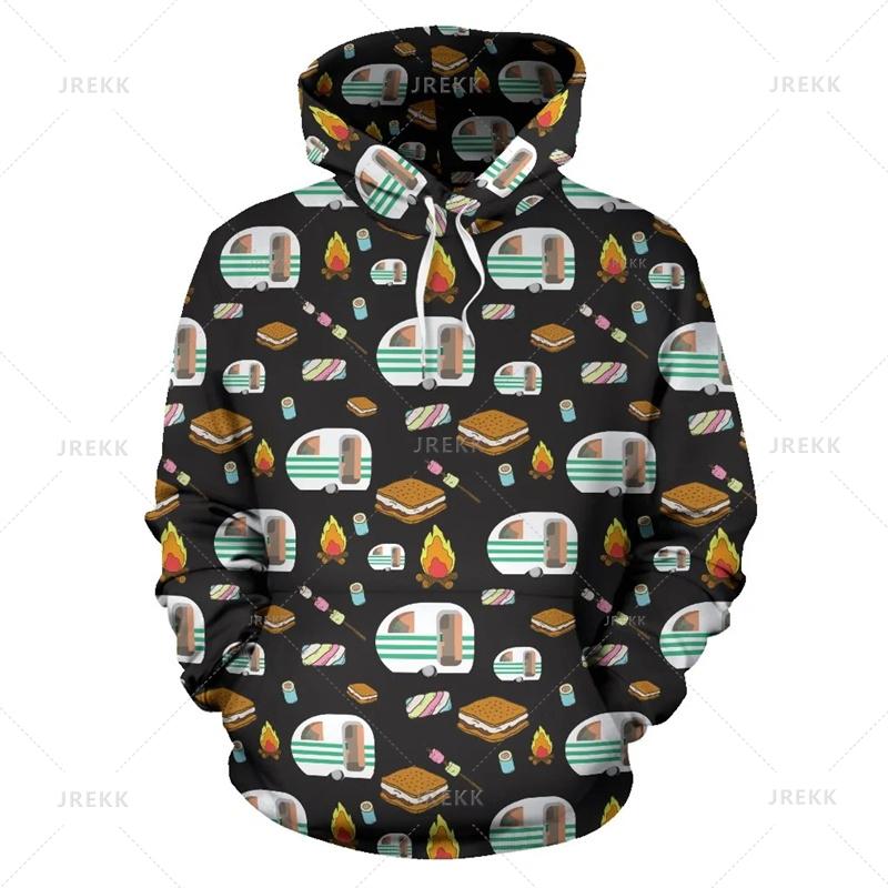 Fun Cartoon Car Series Men 3D Print Hoodie Autumn Winter Fashion Coat Comfortable Warm  Round Neck Long Sleeve Pocket Large Size Hoodies