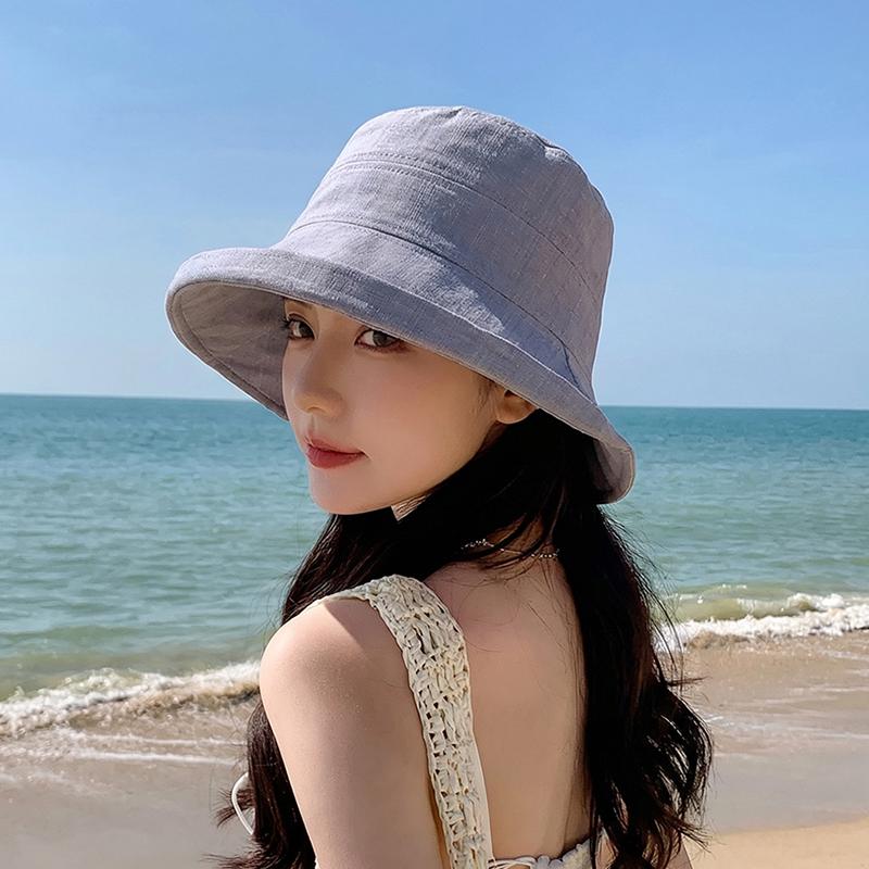 Summer Outdoor Sun Hat, Women's Breathable Large Eave Fisherman Hat, Casual Versatile and Fashionable Sun Hat