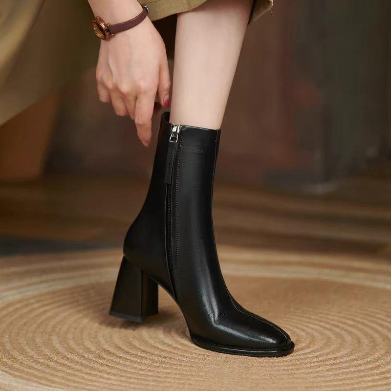 Fashion Booties Retro Style Soft Plain High Quality Ankle Boots for Women On Promotion New In Offer Pu Trend 2025 Boot Woman Short Shoes
