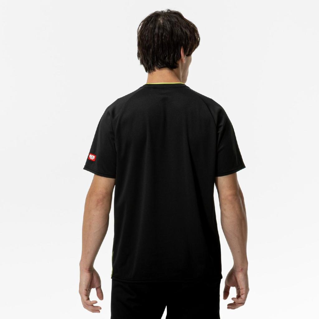 Table Tennis Game Short JTTA Size M Wear, Shirt, Sleeve, Approved, Sweat-wicking, Quick-drying, Unisex, 82JAC102, Black/Yellow,
