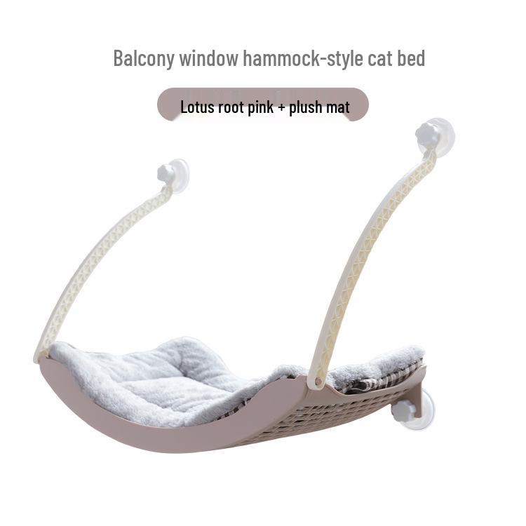 Winter Sunbathing Cat Hammock: Hanging Bed with Suction Cups for Balcony Window