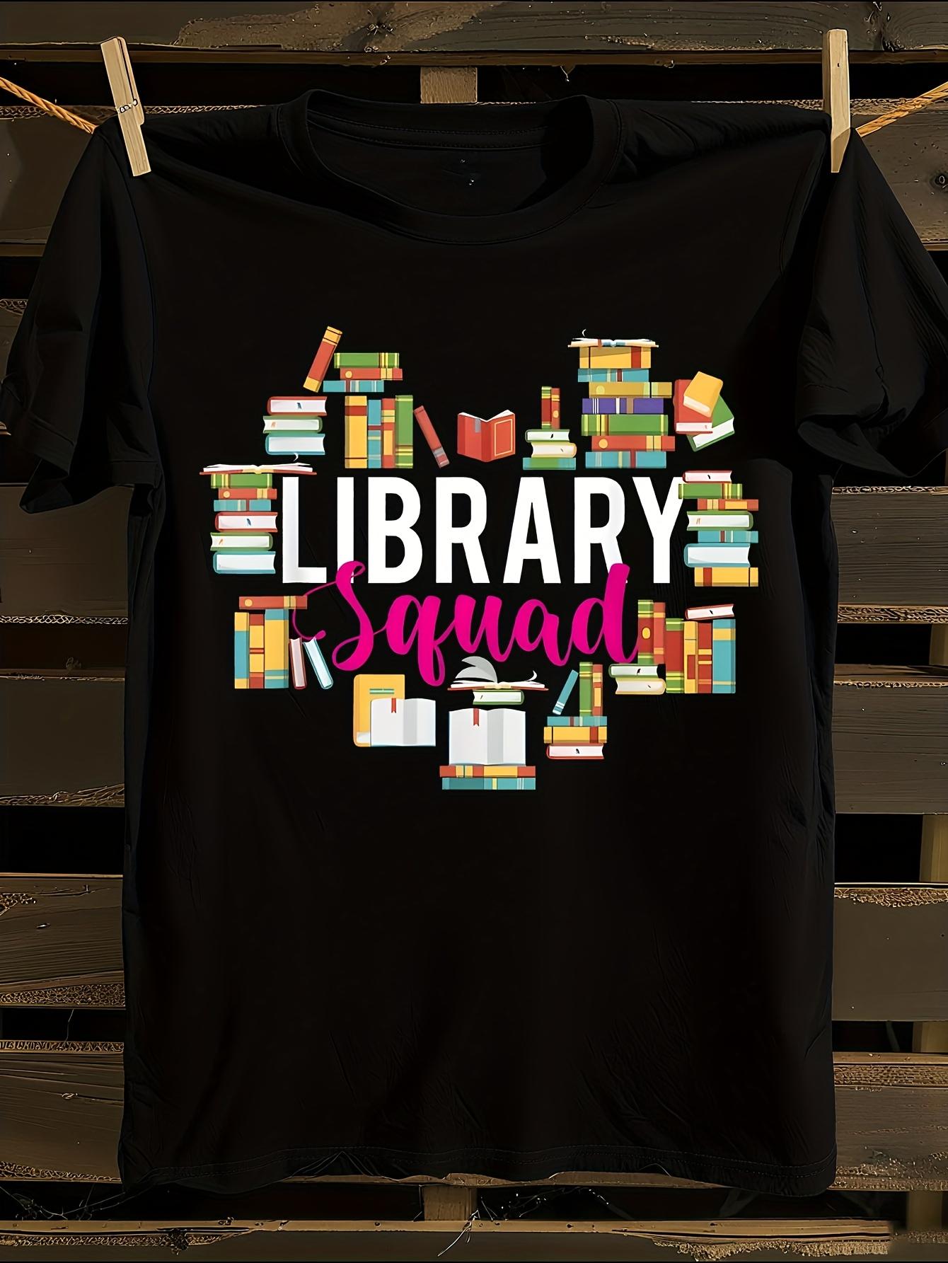 and Library Squad Bookworm Librarian T-shirt M